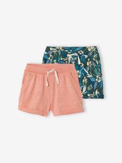 Niña-Shorts y bermudas-Pack de 2 shorts de punto para niña