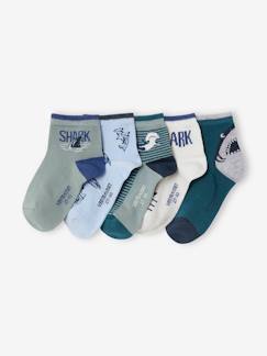 Niño-Ropa interior-Calcetines-Lote de 5 pares de calcetines medianos Tiburones Oeko-Tex®