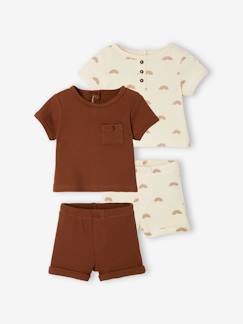 Bebé-Pijamas-Lote de 2 pijamas con short, 2 prendas, para bebé niño Oeko Tex®