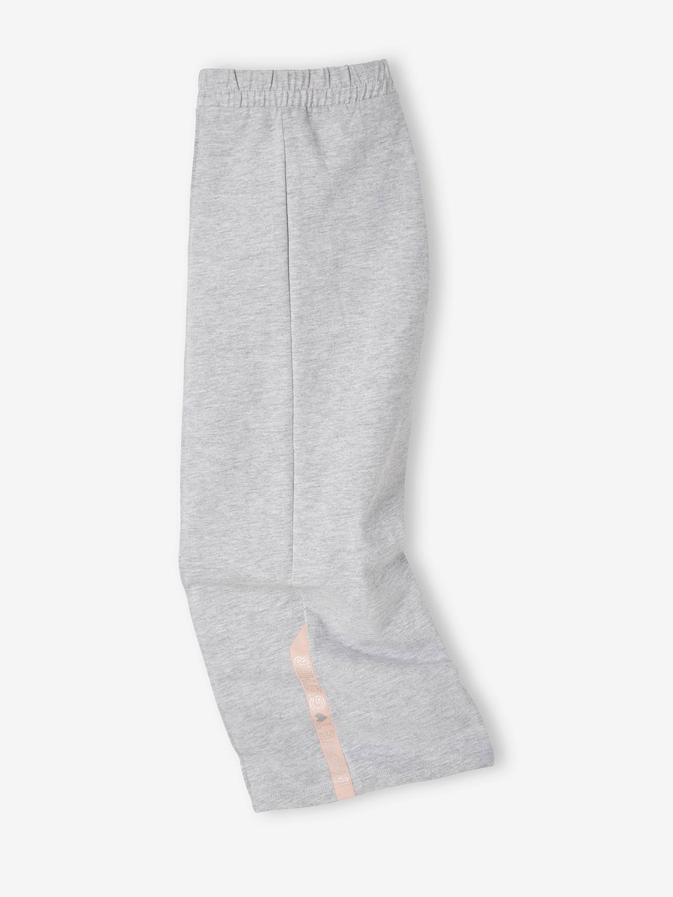 pico patrocinador brazo Pantalón Yoga deportivo, para niña gris claro liso - Vertbaudet
