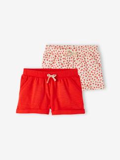 Niña-Shorts y bermudas-Lote de 2 shorts de punto para niña