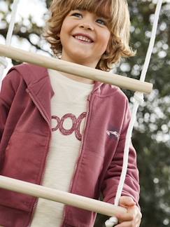 Niño-Jerséis, chaquetas de punto, sudaderas-Sudadera con cremallera y capucha con bolsillos fantasía, para niño