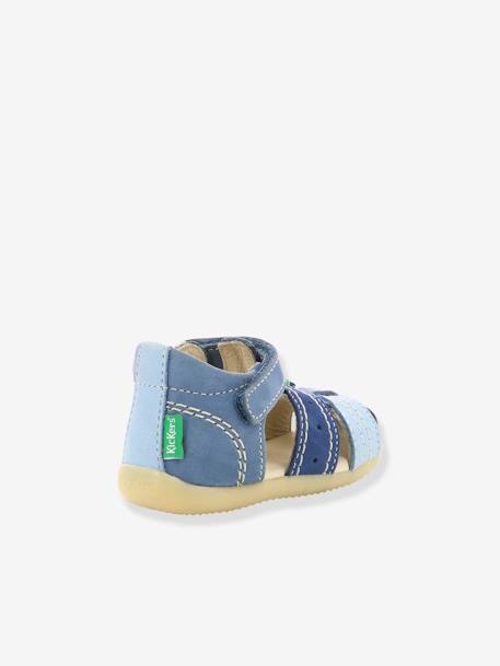 Sandalias de piel para bebé Bigbazar-2 Iconique Biboo KICKERS® AZUL MEDIO LISO 