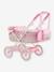 Cochecito COROLLE para muñeca 36/42/52 cm rosa+ROSA MEDIO LISO CON MOTIVOS 