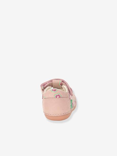 Sandalias de piel para bebé niña Sushy Originel Softers KICKERS® ROSA CLARO ESTAMPADO 