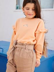 Pantalón estilo 'paperbag' con cinturón para anudar, para niña  