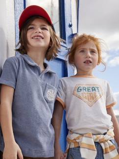 Niño-Camisetas y polos-Polos-Polo de felpa con inscripción bordada, para niño