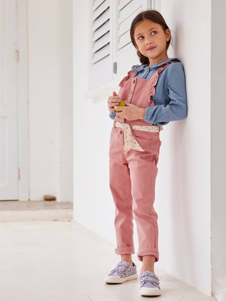 Zapatillas de lona con cierre autoadherente, para niña AZUL OSCURO ESTAMPADO+ROSA MEDIO ESTAMPADO 