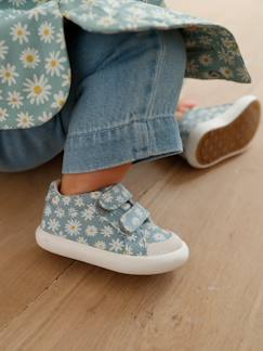 Calzado-Calzado bebé (17-26)-Zapatillas deportivas de lona con tiras autoadherentes bebé niña