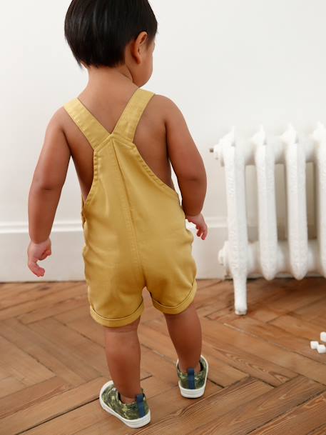 Zapatillas con elásticos de tela, para bebé niño VERDE MEDIO ESTAMPADO 