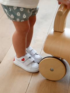 Calzado-Zapatillas deportivas de lona con tiras autoadherentes bebé niña