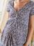 Camiseta blusa para embarazo y lactancia AZUL OSCURO ESTAMPADO+ROJO MEDIO ESTAMPADO 