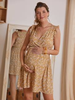 Ropa Premamá-Vestidos embarazo-Vestido vaporoso estampado para embarazo y lactancia