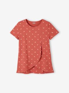 Especial Lactancia-Camiseta de piezas cruzadas, para embarazo y lactancia
