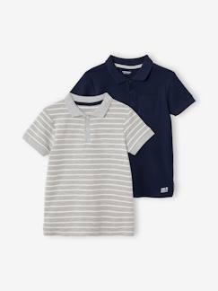 Niño-Camisetas y polos-Polos-Pack de 2 polos de punto calado para niño