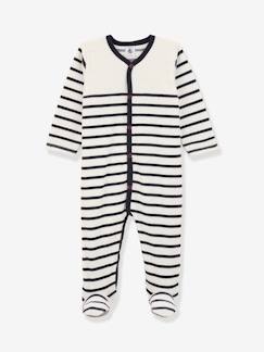Bebé-Pijamas-Pelele a rayas de terciopelo para bebé PETIT BATEAU