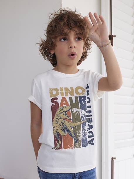 Camiseta de manga corta Dinosaurio, para niño motivos - Vertbaudet