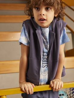 Niño-Jerséis, chaquetas de punto, sudaderas-Sudaderas-Sudadera sin mangas con capucha, para niño