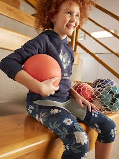 Niña-Ropa deportiva-Leggings deportivos forma corsarios de tejido técnico, para niña