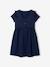 Vestido de embarazo y lactancia de gasa de algodón AZUL FUERTE ESTAMPADO+azul jeans+blanco+VERDE MEDIO LISO 