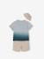 Conjunto de camiseta efecto tie-dye, short y sombrero bob, para bebé BEIGE MEDIO LISO 