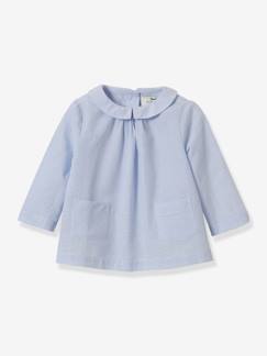 Bebé-Blusas, camisas-Camisita con microcuadros para bebé CYRILLUS