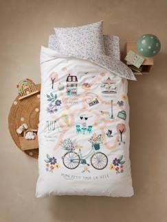 Textil Hogar y Decoración-Ropa de cama niños-Fundas nórdicas-Conjunto de funda nórdica + funda de almohada infantil Lila