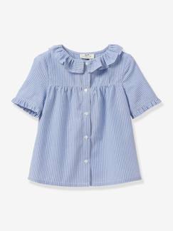 Niña-Camisas y Blusas-Blusa con gorguera para niña CYRILLUS