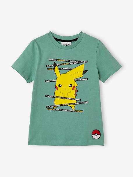Camiseta Pokémon® VERDE MEDIO LISO CON MOTIVOS 