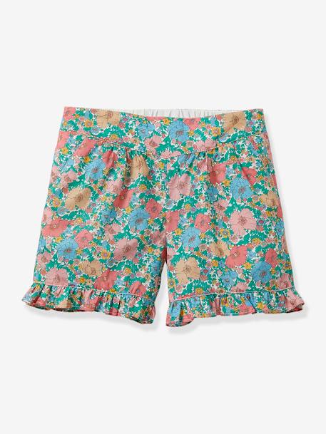 Short de tejido Liberty Meadow Song para niña CYRILLUS VERDE MEDIO ESTAMPADO 