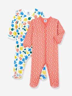 Bebé-Pijamas-Lote de 2 peleles para bebé estampado de flores de algodón orgánico PETIT BATEAU