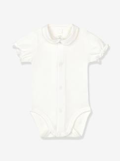 -Body de manga corta con cuello Peter Pan para bebé, de algodón orgánico PETIT BATEAU