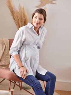 Ropa Premamá-Blusas y camisas embarazo-Camisa blusa para embarazo y lactancia, popelina