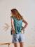 Short de denim estilo 'paperbag' para embarazo AZUL MEDIO LISO 