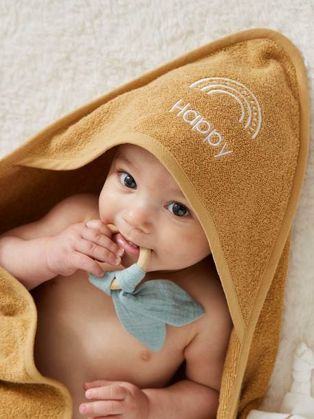 OEKO-TEX®-Bebé-Capa de baño + manopla de baño personalizable