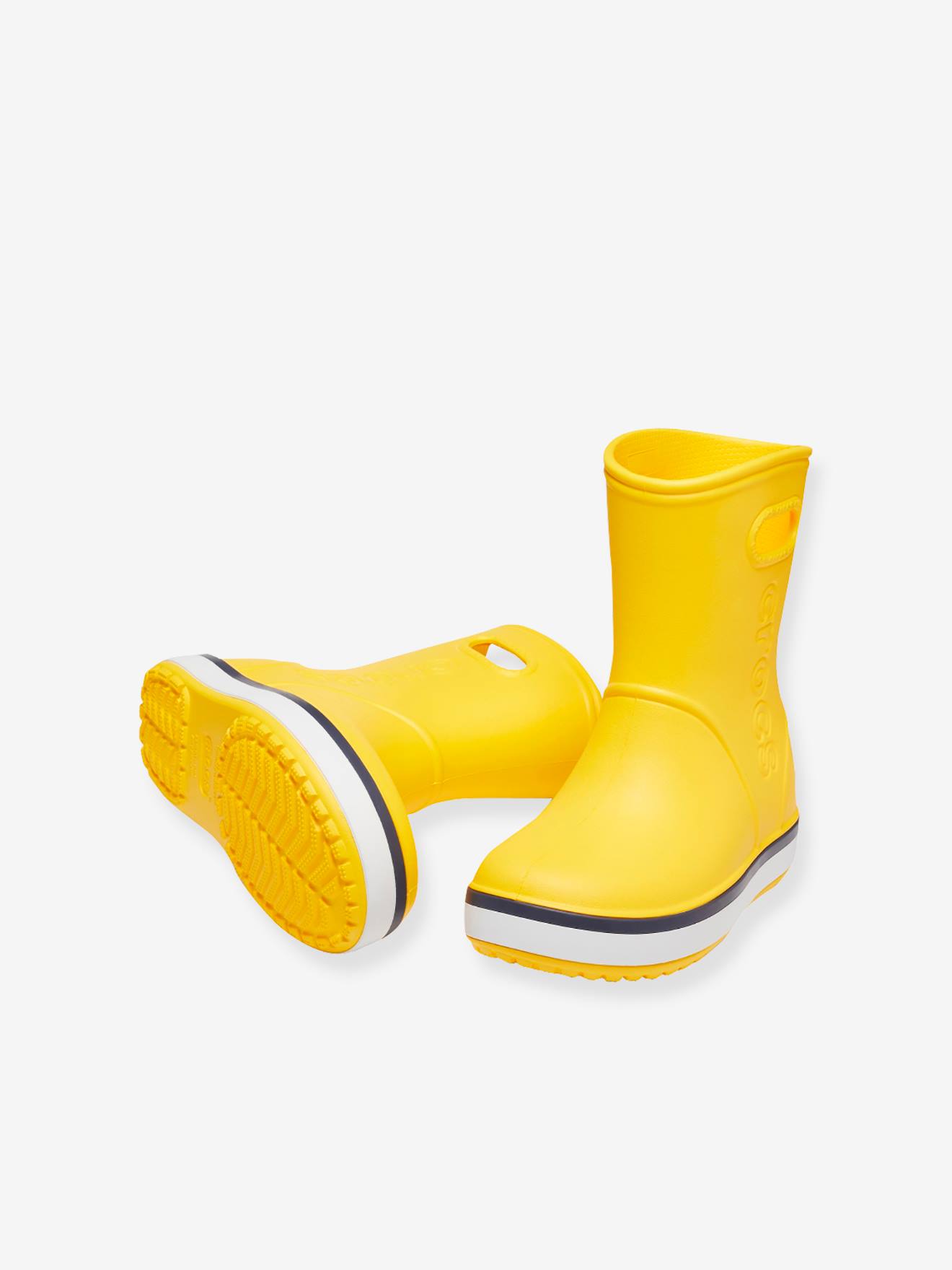 Botas de agua Crocband Rain Boot K CROCS™ para niño/a amarillo claro liso -  Crocs