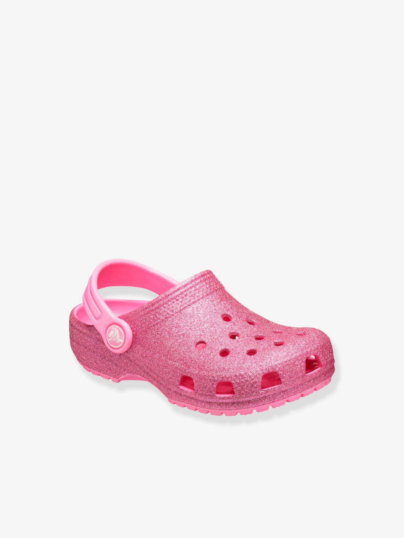 Zuecos Classic Glitter Clog K CROCS™ para niña rosa claro liso - Crocs