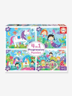 Juguetes-Juegos educativos-4 Puzzles Progresivos Amigos Fantásticos - EDUCA