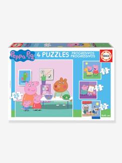 Juguetes-4 Puzzles progresivos Peppa Pig - EDUCA