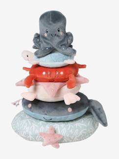 Juguetes- Primera edad-Doudous, peluches y juguetes de tejido-Torre para apilar de tejido Bajo el Océano