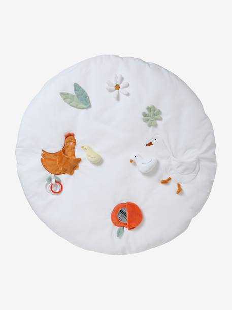 Área de actividades de algodón nido de abeja Lovely Farm BEIGE CLARO LISO CON MOTIVOS 