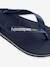 Chanclas infantiles Brasil logo HAVAIANAS azul marino+rosa+tinta+verde 