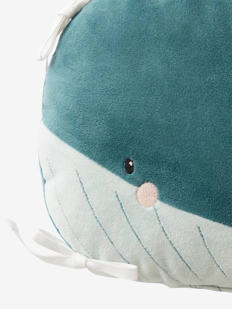 Protector de cama / protector de parque modular Bajo el Océano AZUL OSCURO LISO 