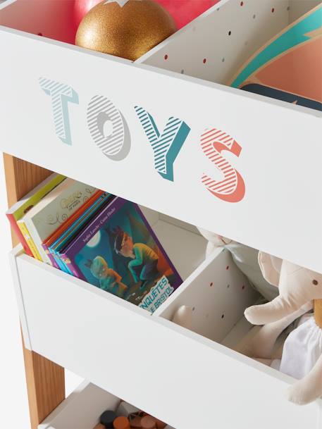 Estantería para cajas de juguetes Toys LÍNEA RETRO BLANCO CLARO BICOLOR/MULTICOLO 