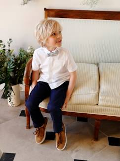 Niño-Pantalones-Pantalón chino de algodón y lino para niño