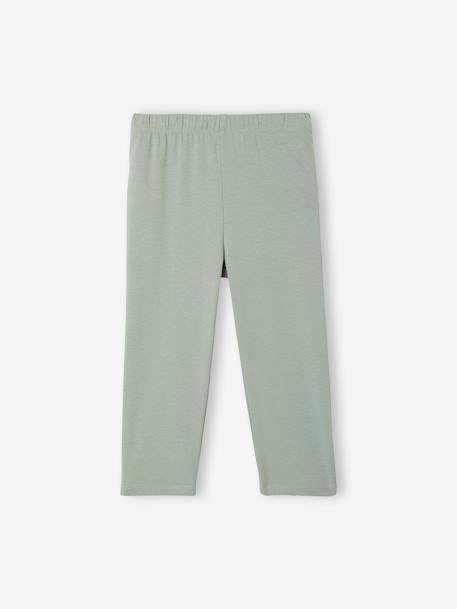Leggings niña hasta media pantorrilla AZUL OSCURO LISO+Blanco claro liso+NARANJA CLARO LISO+NEGRO CLARO LISO+VERDE CLARO LISO 