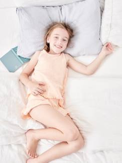 Pijama con short + bolsa de punto de canalé, para niña