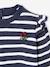 Jersey con volantes y pompones Cereza, para bebé AZUL OSCURO A RAYAS+BLANCO CLARO LISO CON MOTIVOS+ROJO OSCURO LISO CON MOTIVOS+VERDE MEDIO LISO CON MOTIVOS+VIOLETA MEDIO LISO CON MOTIVOS 