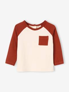 Bebé-Camisetas-Camisetas-Camiseta colorblock con mangas raglán, para bebé