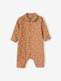 Bebé-Pijamas-Pelele de algodón con abertura delante, para bebé niña